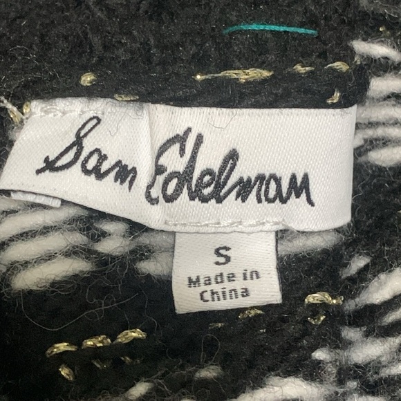Women’s Sam Edelman Black/White Boatneck Sweater Size Small EUC - Picture 6 of 7
